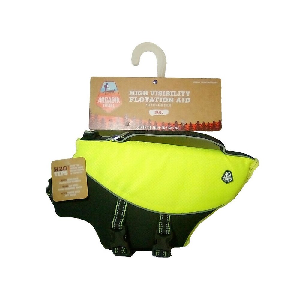 Arcadia Trail High Visibility Flotation Aid Life Jacket Yellow Small Girth18-25"